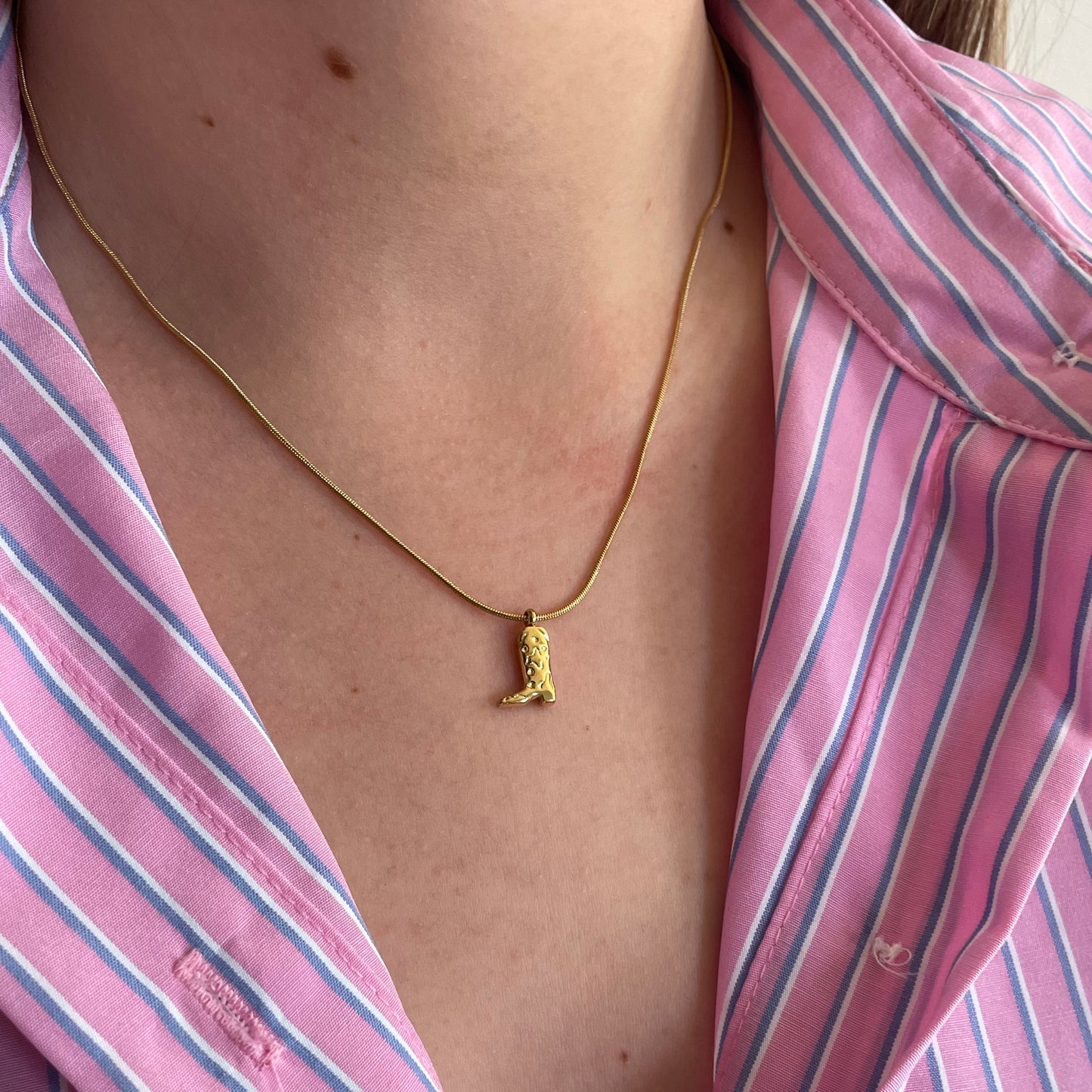 Cowboy boot necklace