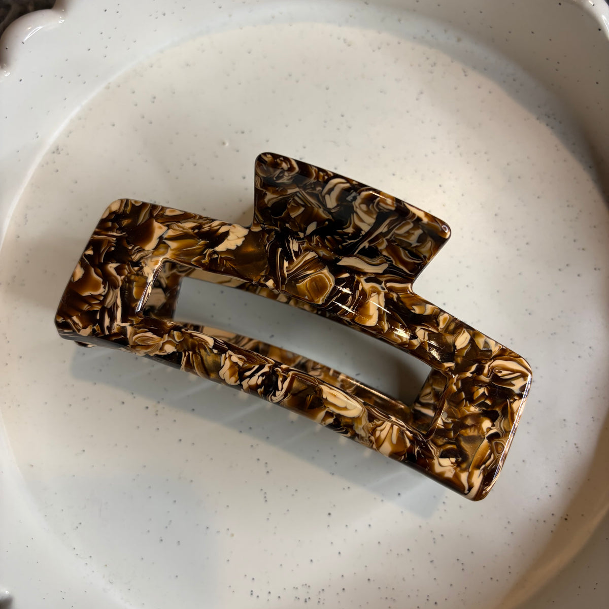 Brown beige hairclip