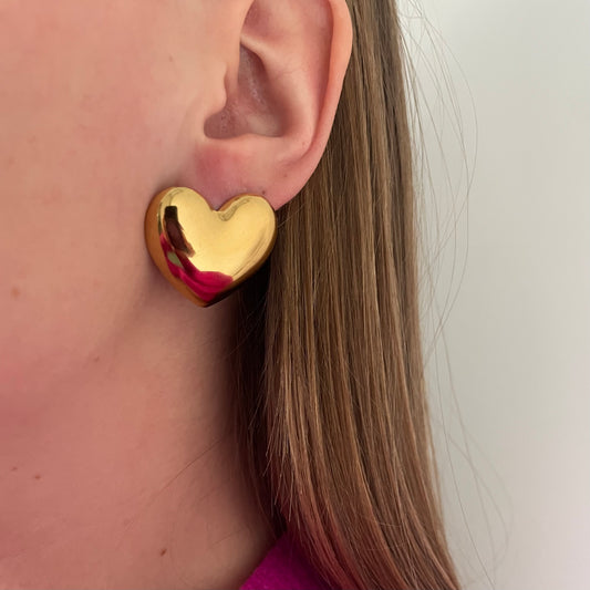 Statement love earrings
