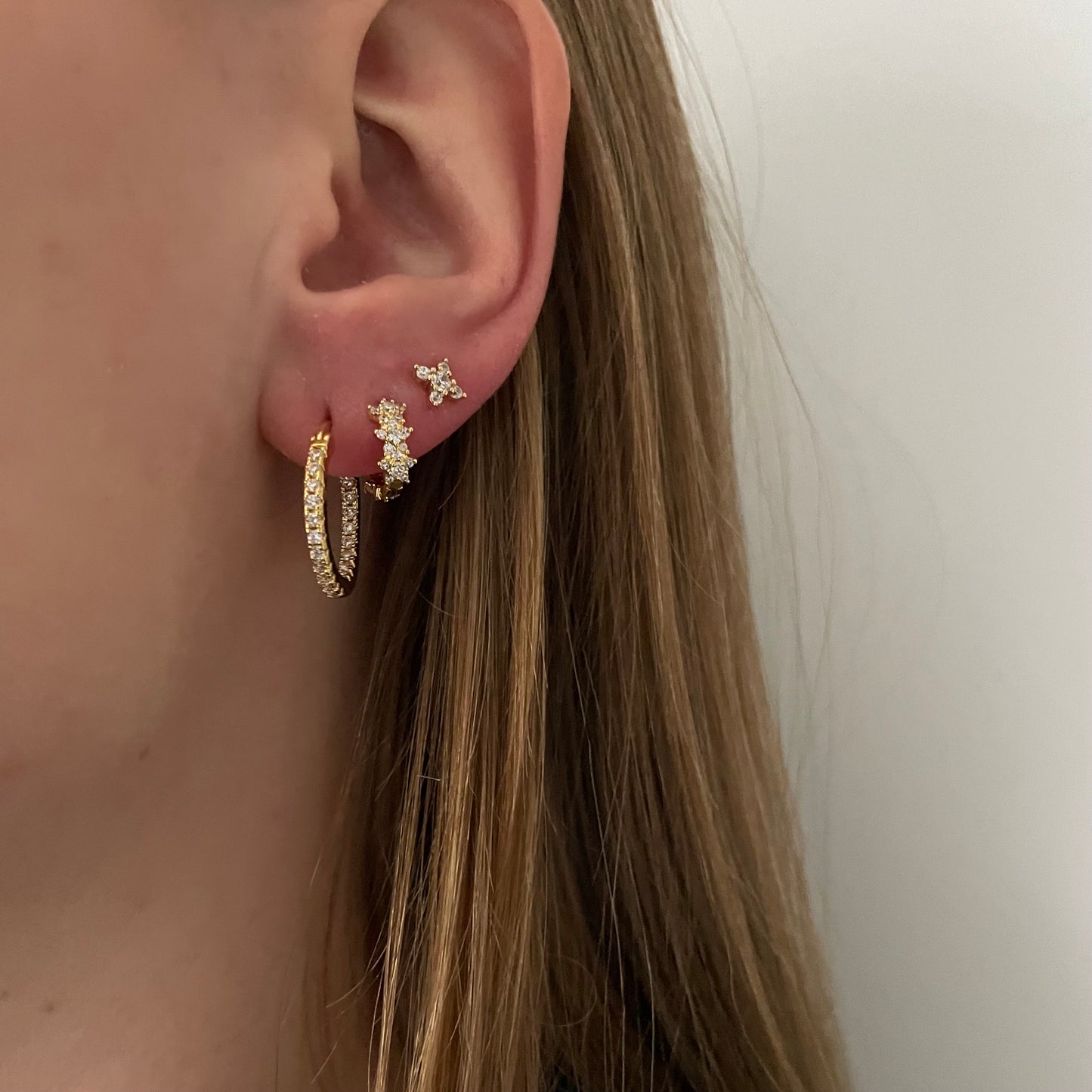 Diamond hoops set