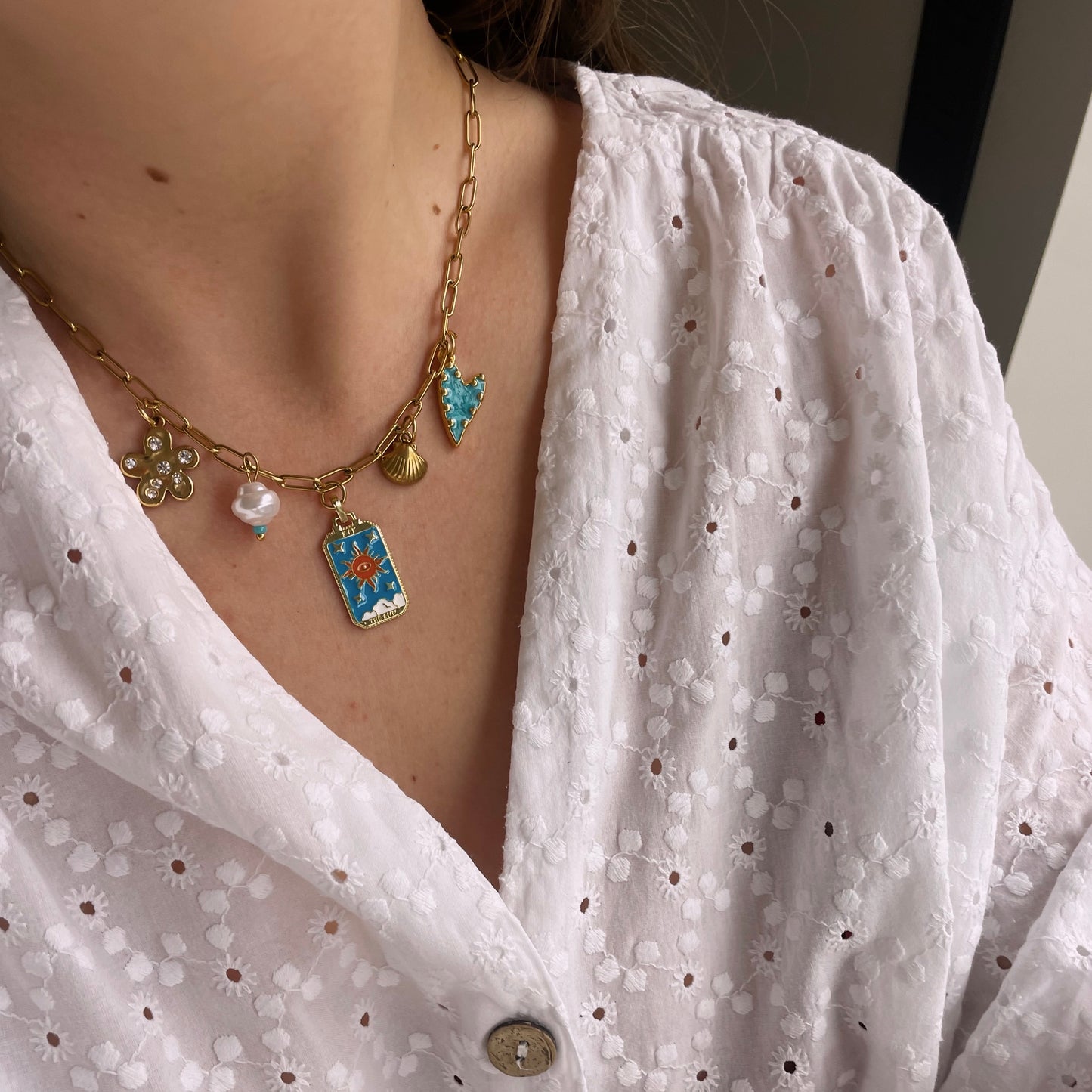 Coraline charm necklace