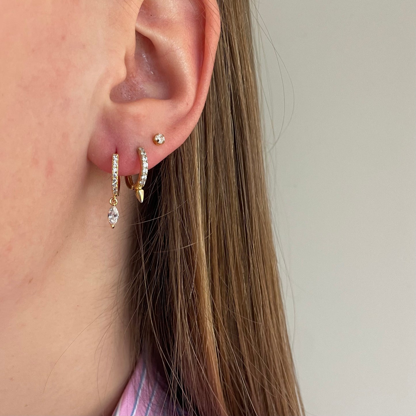 Diamond drop earrings