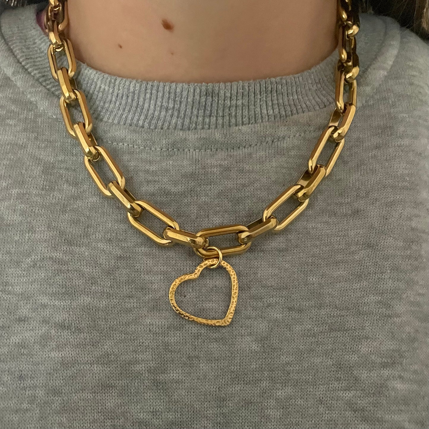 Big chain love necklace