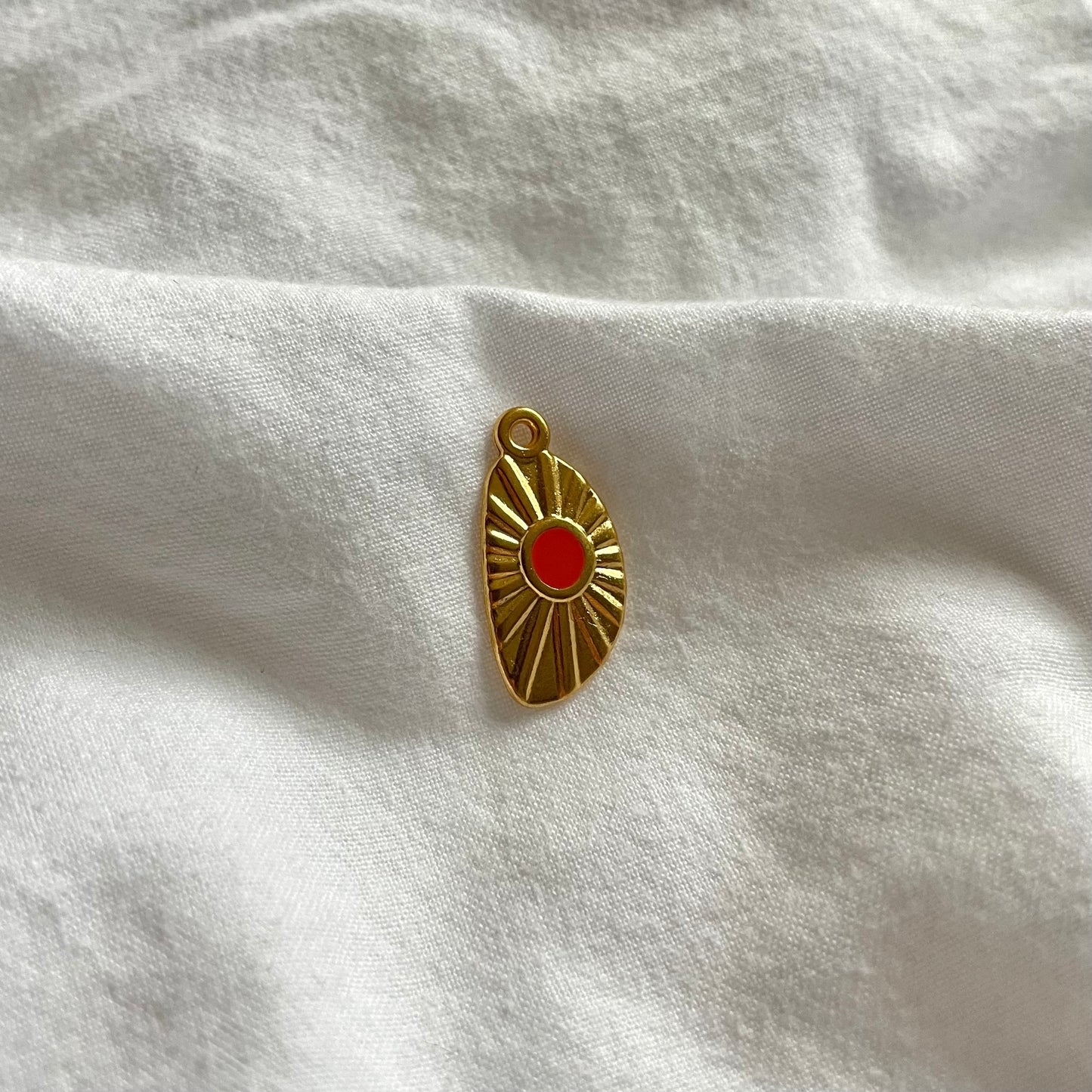 Charm: Gouden-oranje bedel