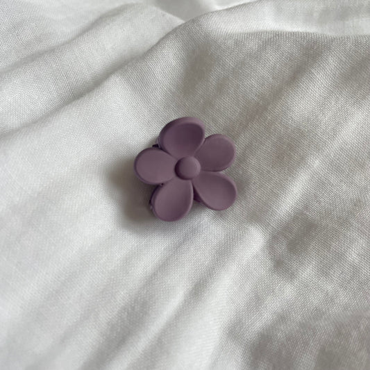 Mini flower clip - purple