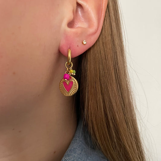 Love coin earrings