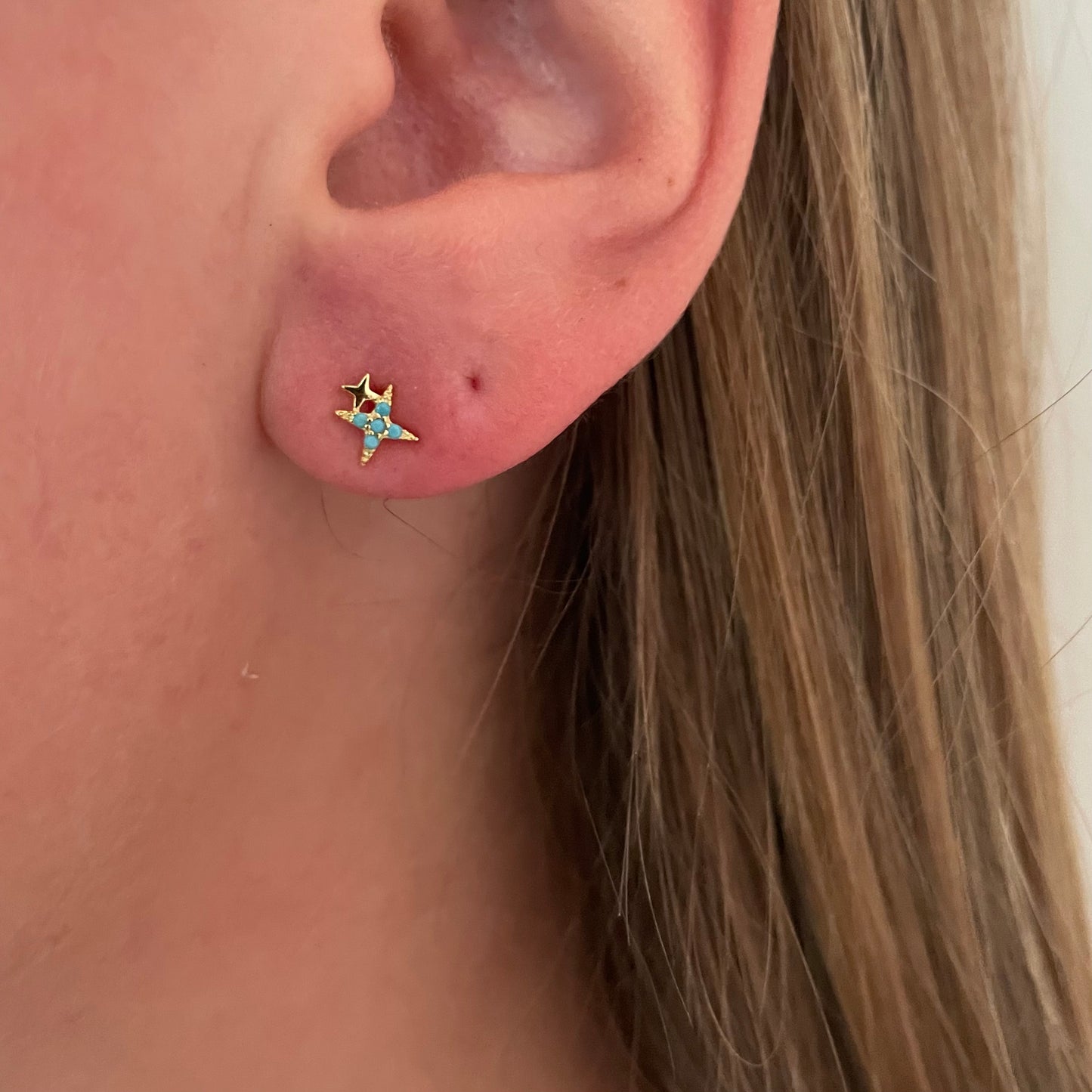 Turquoise sky earstuds