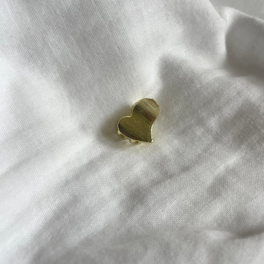 Mini heart clip - gold