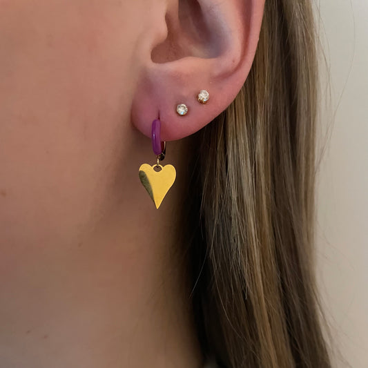 Love language earrings - fuchsia