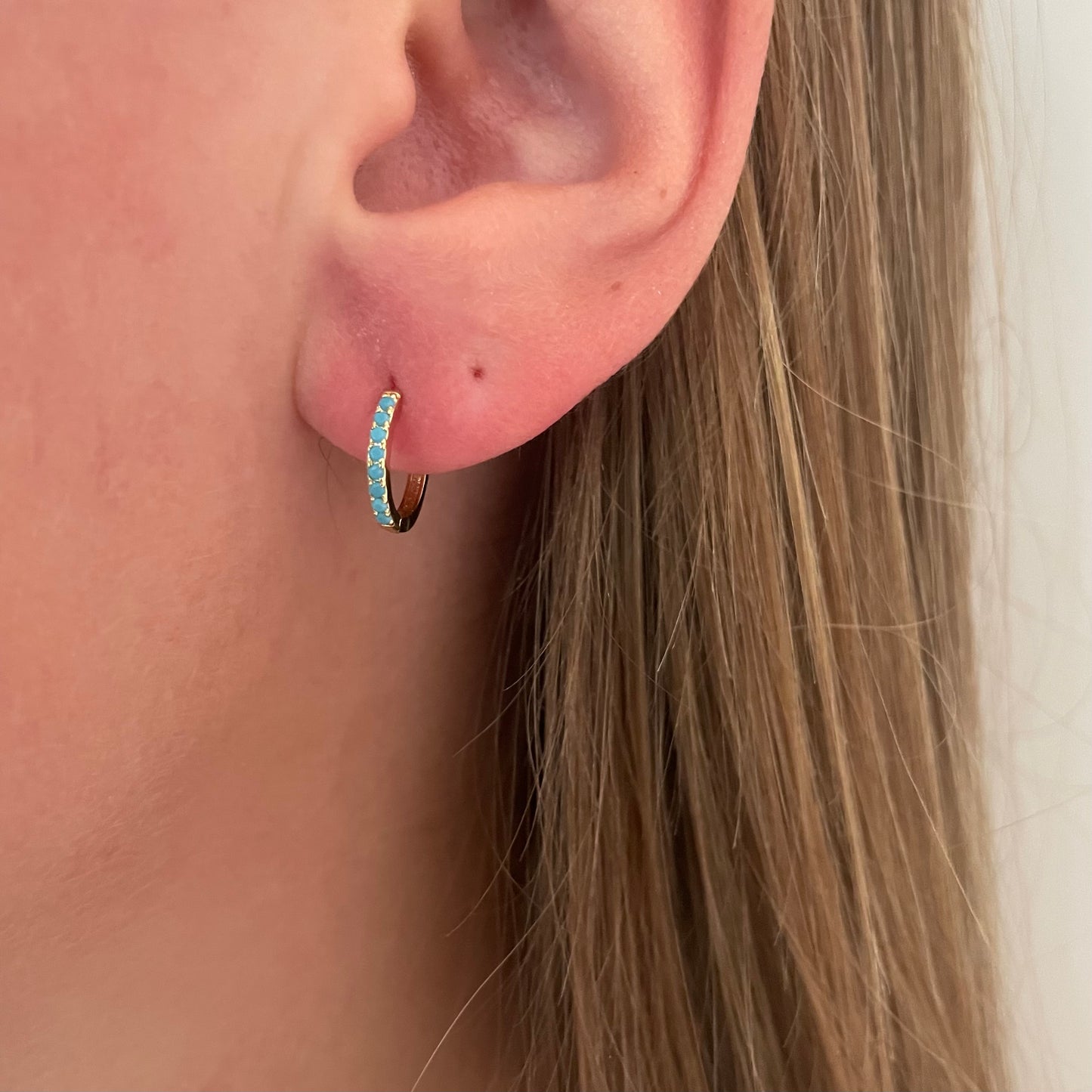 Turquoise Julia hoops