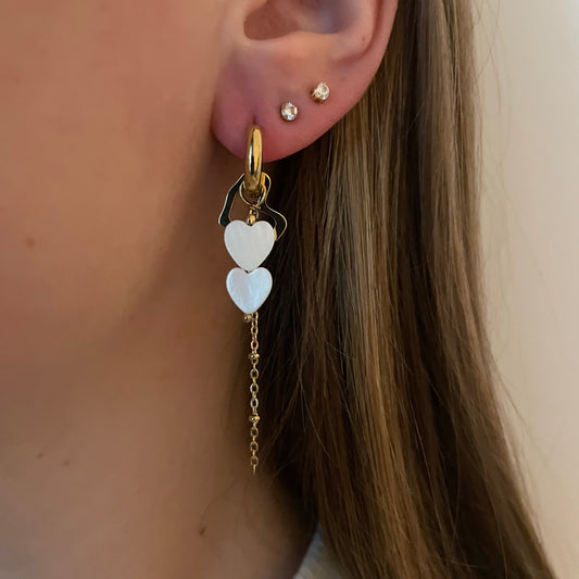 Heart combo earrings