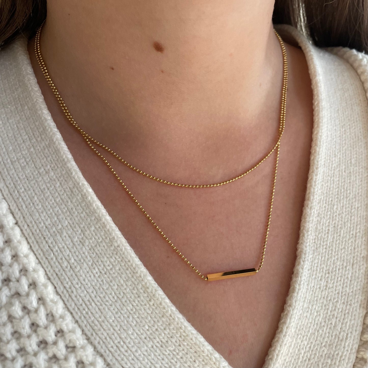 Double layers necklace