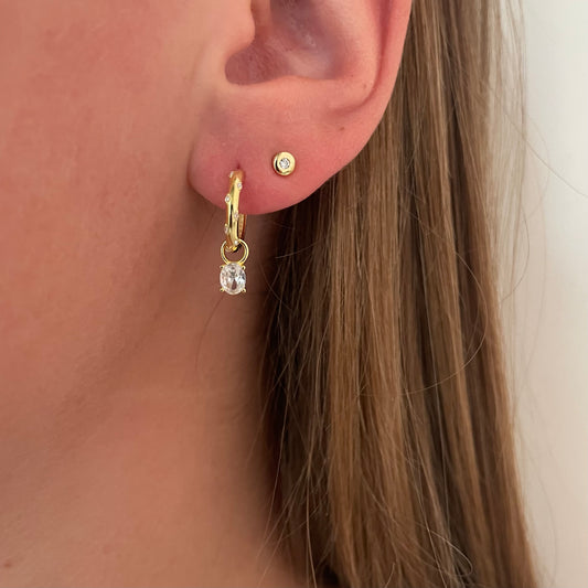 White rebel earrings