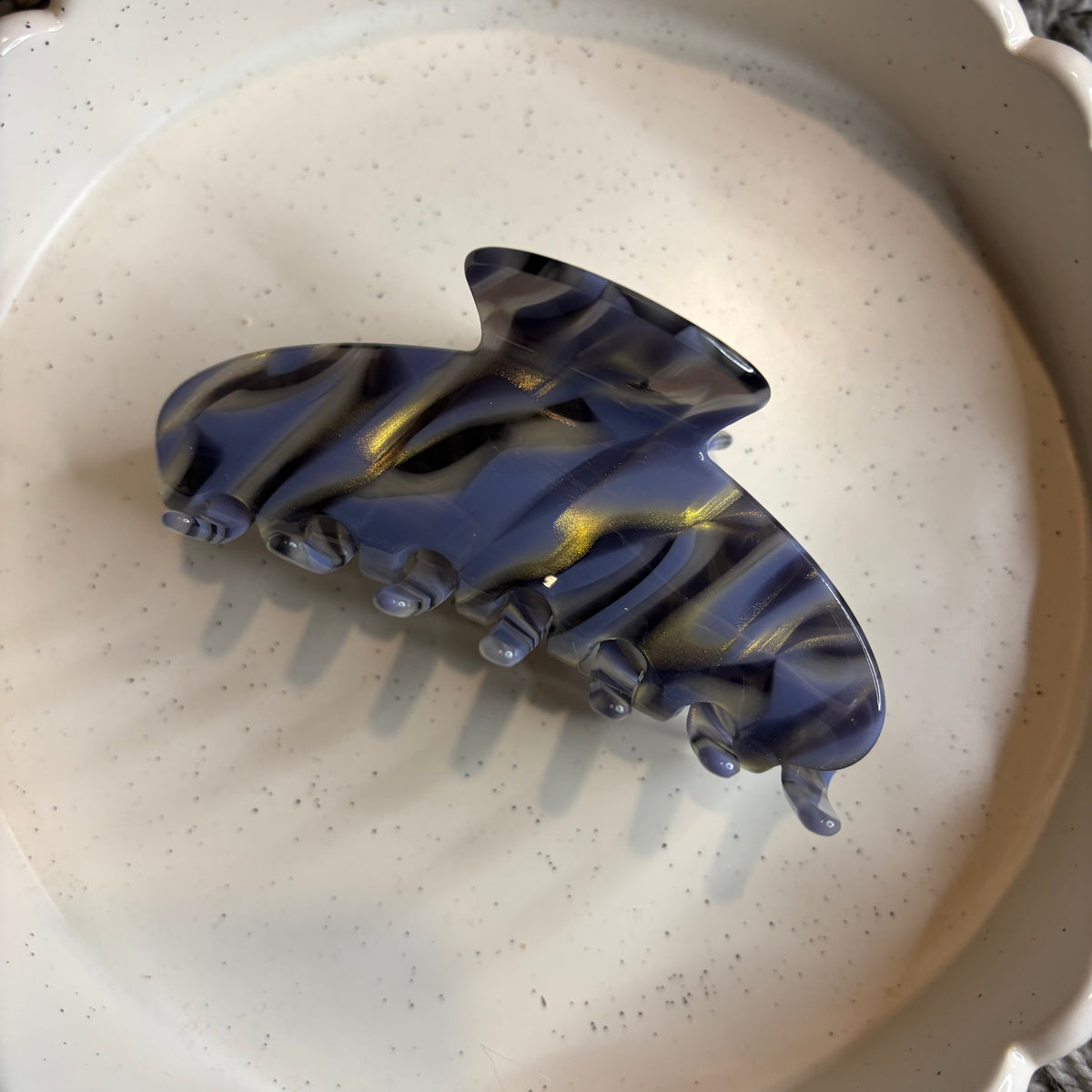 Blue gold hairclip