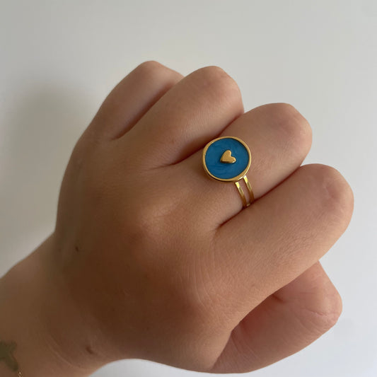 Blue love ring