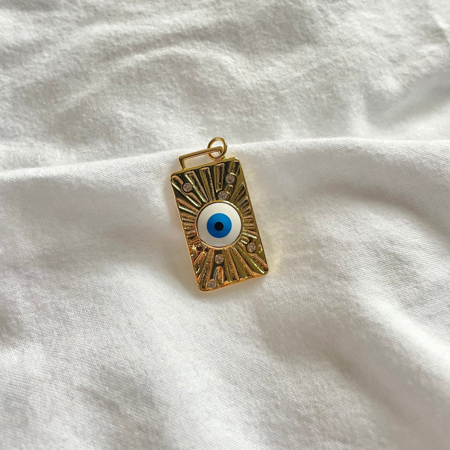 Charm: Oog met diamantjes