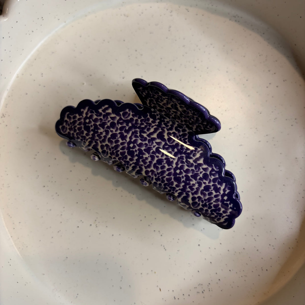 Blue greek hairclip