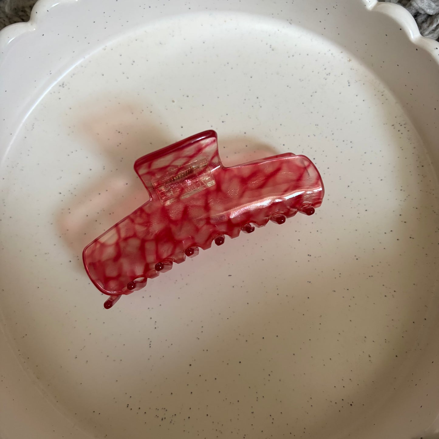 Cherry transparent hairclip