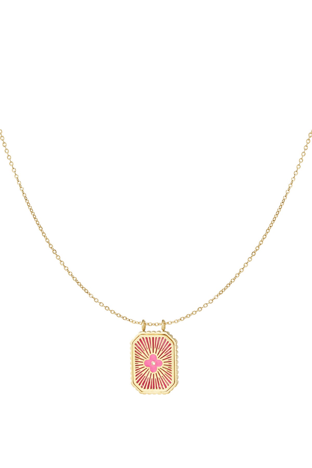 Pink flower necklace