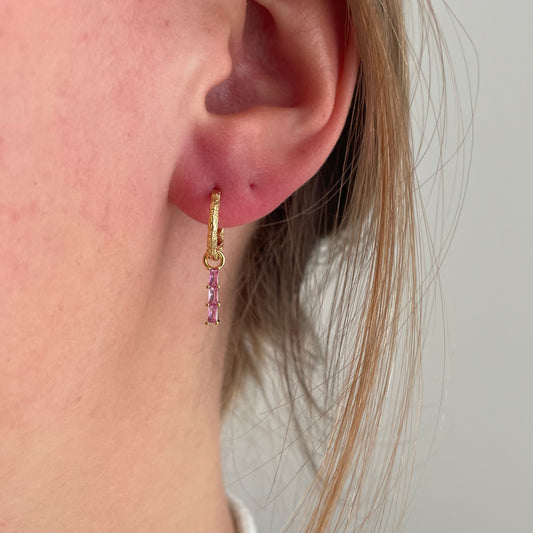 Pink diamond earrings