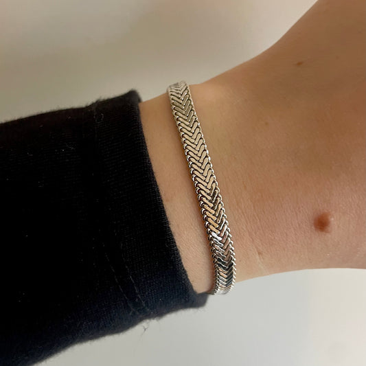 Flat bracelet - silver