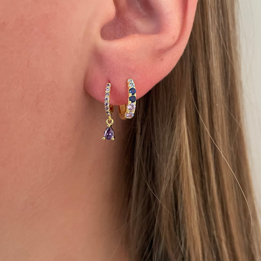 Lilac drop earrings