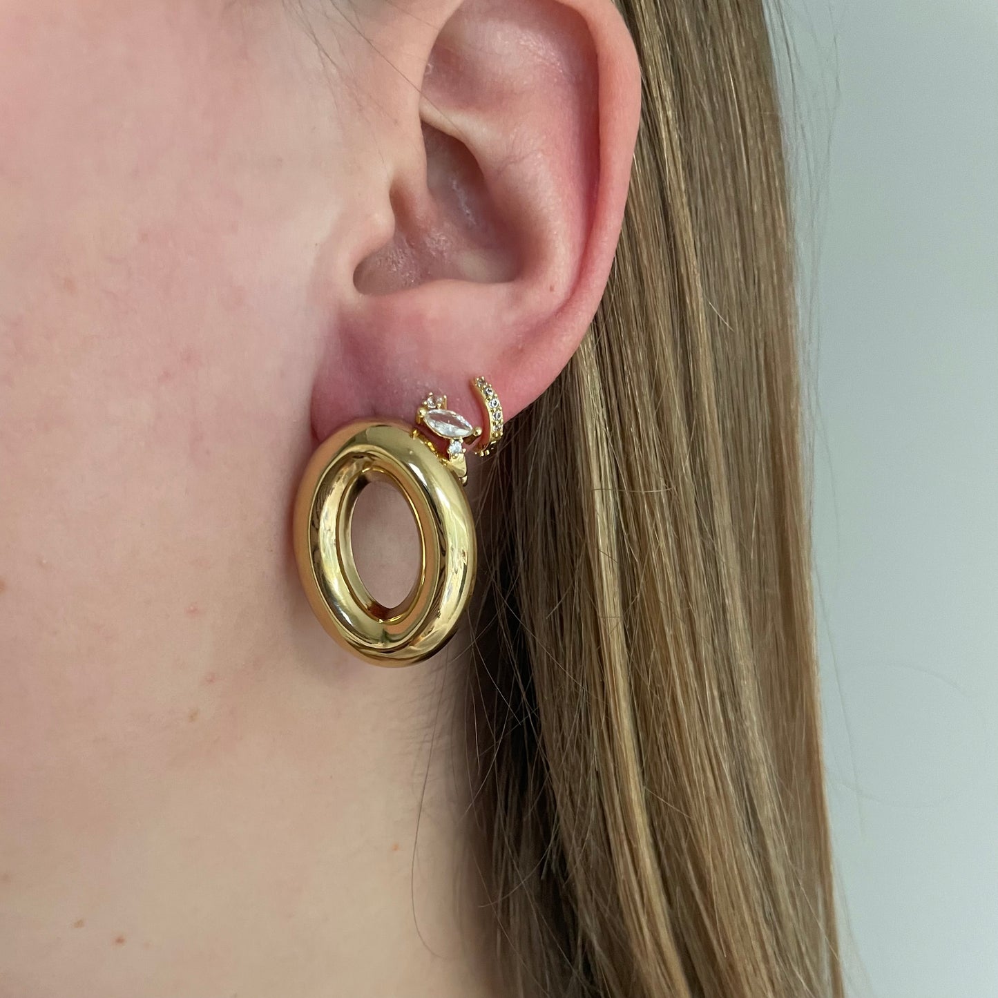 Large circle earrings