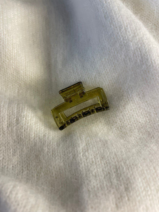 Khaki rectangle hairclip