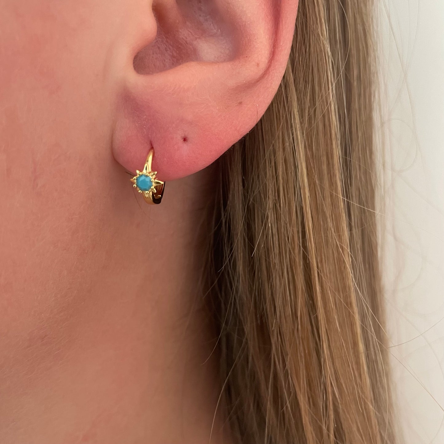 Turquoise Grace hoops