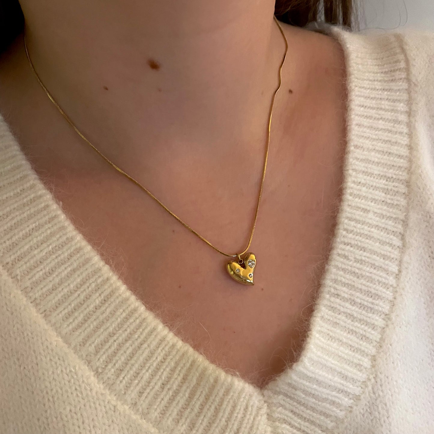 Diamond heart necklace