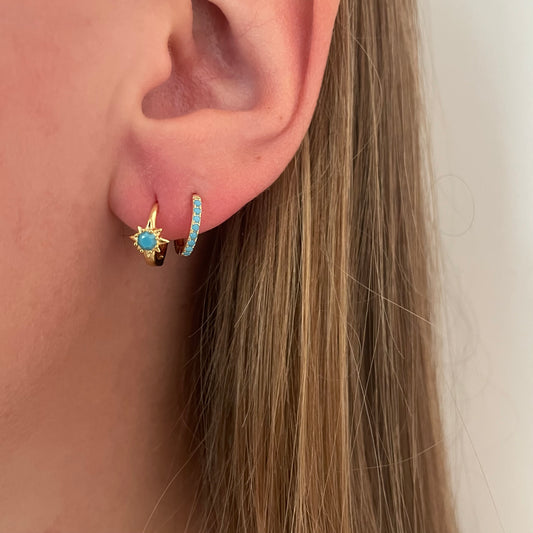 Turquoise Julia hoops