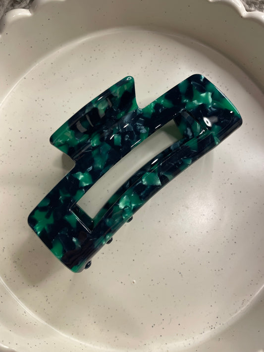 Green-navy hairclip