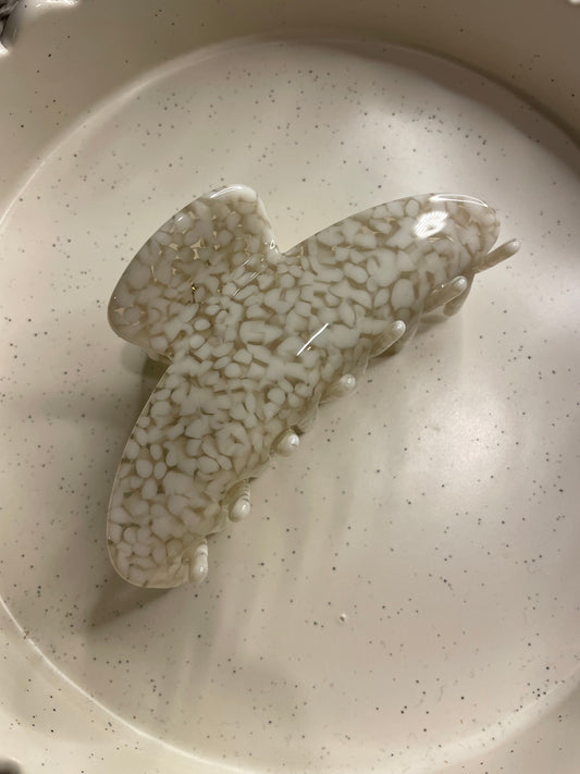White freckled hairclip