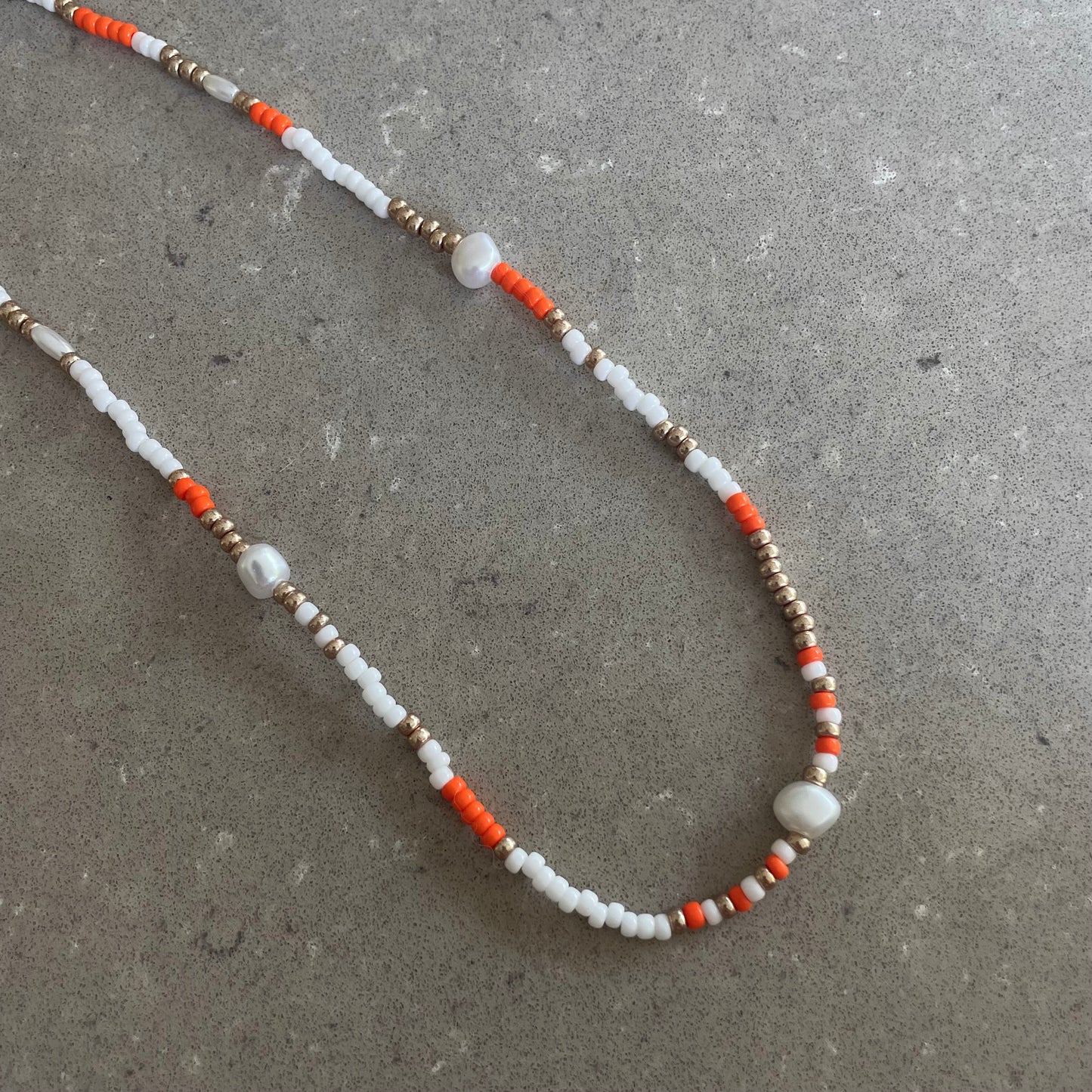 Orange sunset necklace