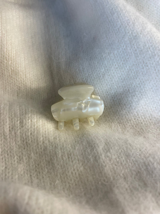 White hairclip