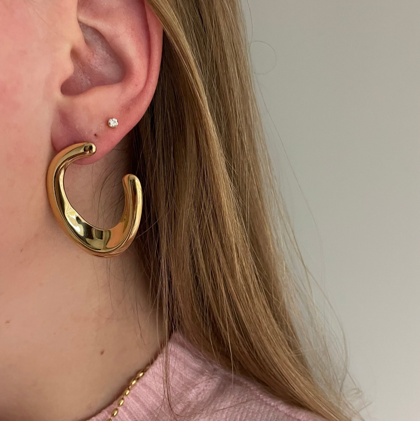 Open circle earrings