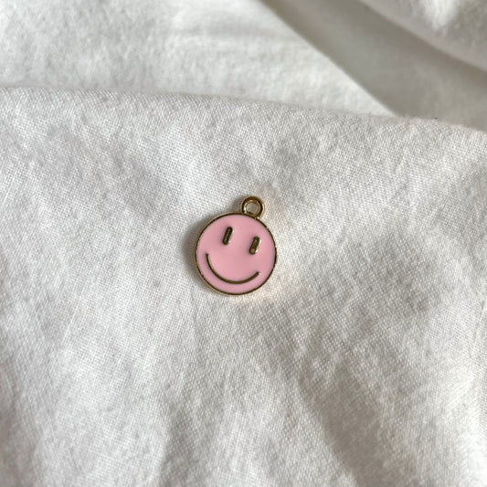 Charm: Lichtroze smiley