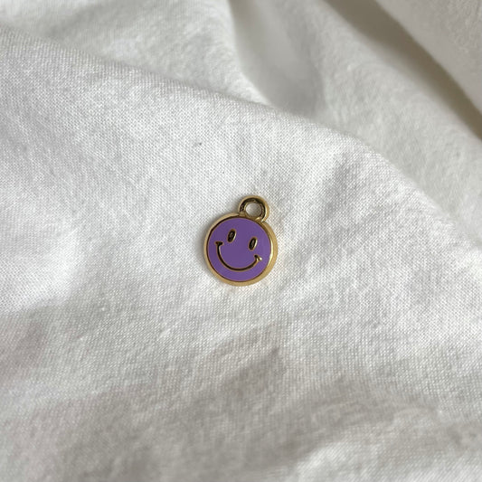 Charm: Paarse smiley