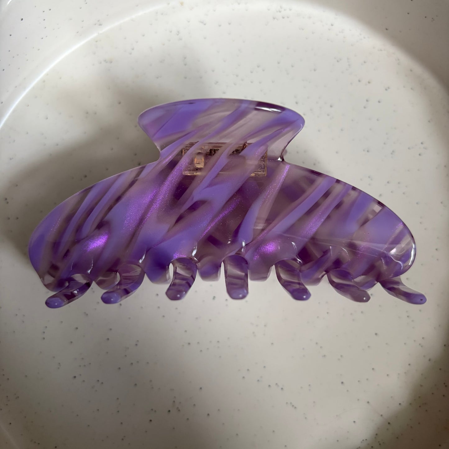 Purple transparent hairclip